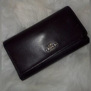 Coach Dark Brown Leather Wallet